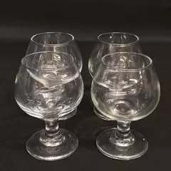 Set of 4 Libbey Clear Glass Embassy Brandy Snifter 4.25 Inch