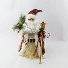 Santa's Forest Santa Christmas Tree Top Plastic Cone Plug In 