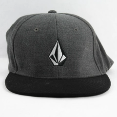 Volcom Logo Gray and Black Flat Bill Baseball Cap Youth Boys One Size