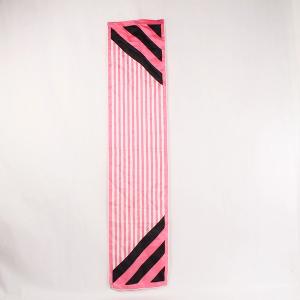 Vintage Ben Goldman Silk Scarf Wrap Shawl Pink Stripes 43.5" Pre-owned