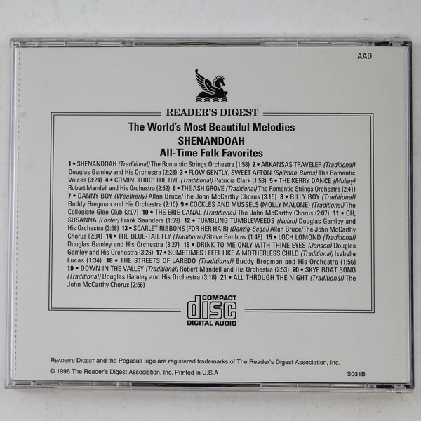 Shenandoah All-Time Folk Favorites CD by Reader's Digest Good Condition