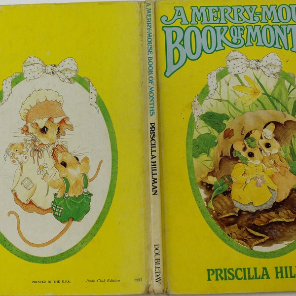 A Merry Mouse Book Of Months By Priscilla Hillman 1980 Doubleday And Company HC