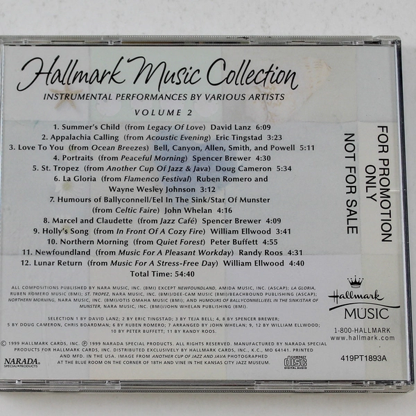 Hallmark Music Collection Relaxing Instrumental Music CD Volume 2 1999