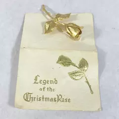 Vintage 1966 Giovanni By Longcraft Legend Of The Christmas Rose Brooch & Poem