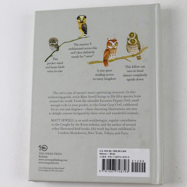 Owls Our Most Charming Bird by Matt Sewell 2014 Hardcover