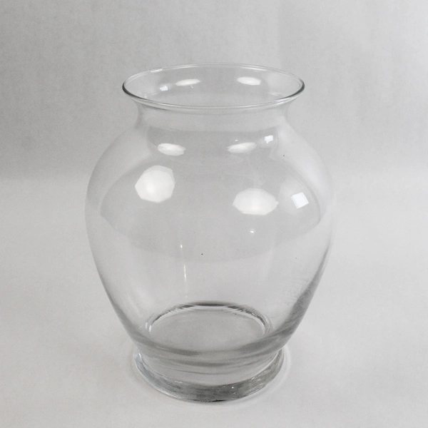 Vintage Hand Blown Clear Glass Bouquet Vase Floral Centerpiece Fish Tank Crafts