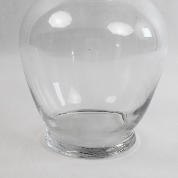 Vintage Hand Blown Clear Glass Bouquet Vase Floral Centerpiece Fish Tank Crafts