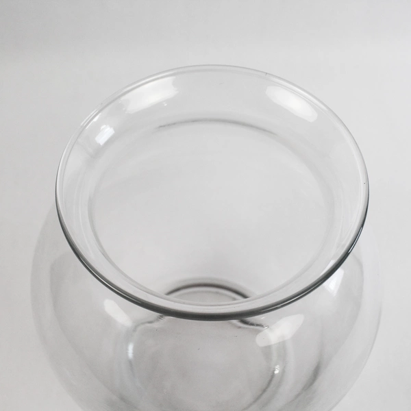Vintage Hand Blown Clear Glass Bouquet Vase Floral Centerpiece Fish Tank Crafts