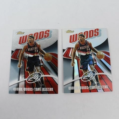 Lot of 2 2003 Topps Finest Qyntel Woods Standard and Refractor Trading Cards
