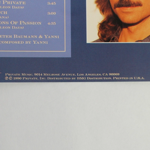 Reflections of Passion Audio CD Disc By Yanni 1990 Private Music Compilation