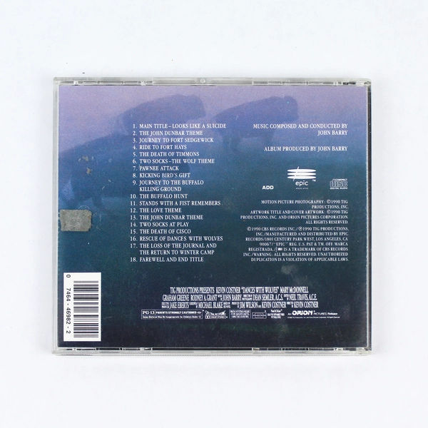 Dances With Wolves Original Motion Picture Soundtrack Music Audio CD Disc 1990