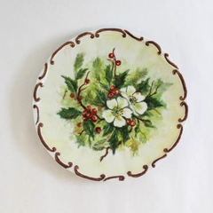 Bareuther Waldsassen Hand Painted Plate Flowers & Berries 8" Germany 273