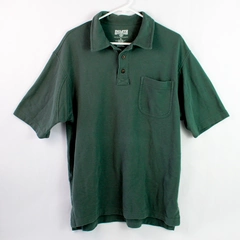 Duluth Trading Solid Green Cotton Blend Polo Shirt Men's Size Medium