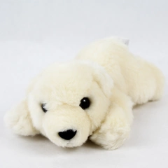 Aurora Polar Bear Stuffed Animal Toy Laying Down 8"