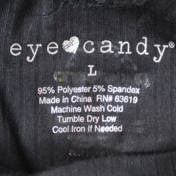 Eye Candy Black Short-Sleeve T-Shirt Women's Size Large