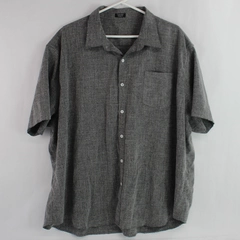 Coofandy Gray Short-Sleeve Button-Up Shirt Men's Size 3XL
