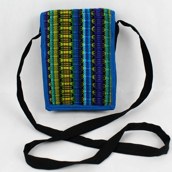 Unbranded Fabric Cross Body Travel Bag w/ Unique Pattern & Zippers