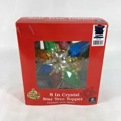 AG Sourcing LLC Santa's Galaxy 8 Inch Multi Color Crystal Star Tree Topper Works
