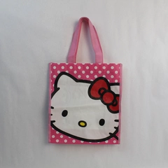 Hello Kitty Pink Polka Dot Two-Handled Reusable Tote Shopping Bag Vandor
