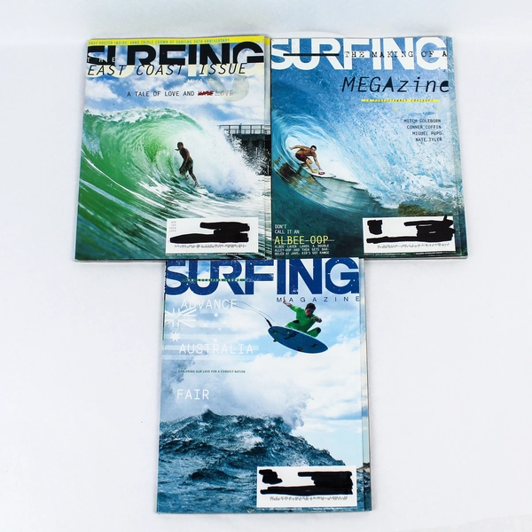 Lot of 3 Surfing Magazine January February August 2013 Source Interlink Media