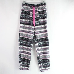 Joyspun Pink Gray and White Patterned Christmas Pajama Pants Women's Small 4-6