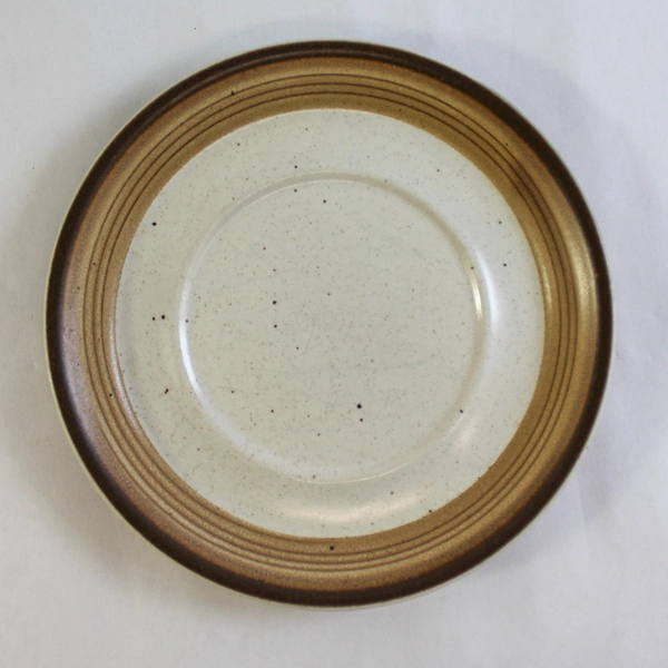 Lot of 2 Mikasa Potters Art Buckskin Saucer Plates Cream Brown PF012