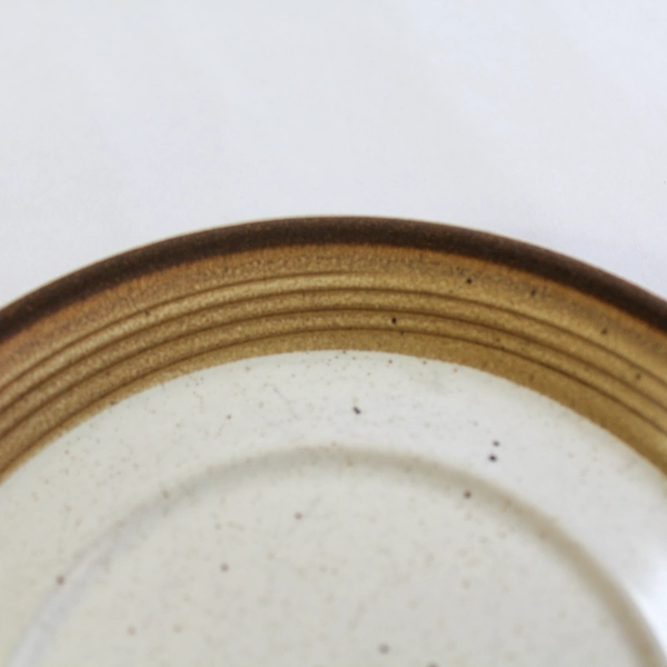 Lot of 2 Mikasa Potters Art Buckskin Saucer Plates Cream Brown PF012