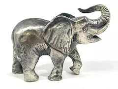 1993 PG Metal Elephant Figurine 2.75" Tall Collectible Home Office Decor