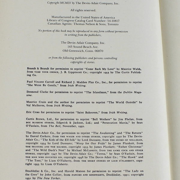 44 Irish Short Stories Devin A. Garrity 1955 Hardcover