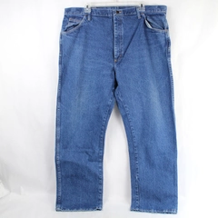 Rustler Men's Jeans Size 42x30 Denim Blue Dark Wash Straight Leg 4 Pockets