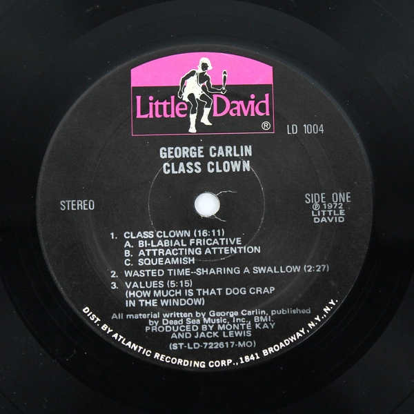 George Carlin Class Clown 1972 Little David Records Live Comedy Vinyl