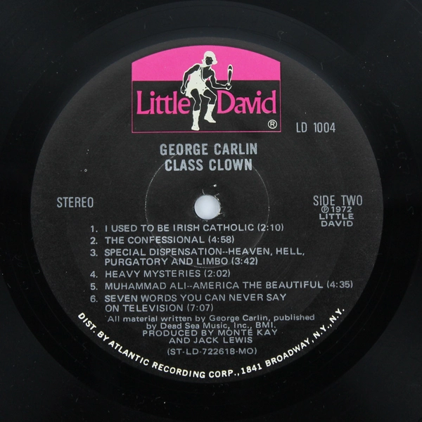 George Carlin Class Clown 1972 Little David Records Live Comedy Vinyl