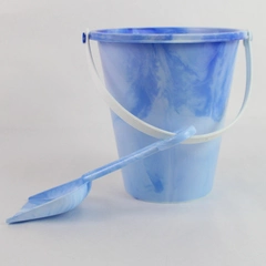 Fun Stuff Blue Plastic Pail and Shovel Set Beach Sand Toys