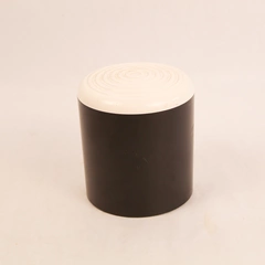 Vintage Estee Lauder Powder Jar EMPTY Black White Lid London Paris NY 5" Tall