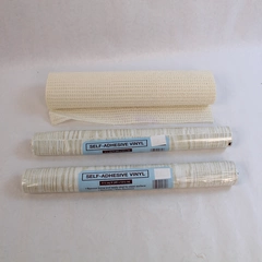 Lot of 3 Beige Faux Wood Grain Self-Adhesive Drawer Liners Very Good Condition
