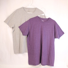Lot of 2 Men's XL T-Shirts Apt 9 & Hanes Gray Purple Short Sleeve Good Condition