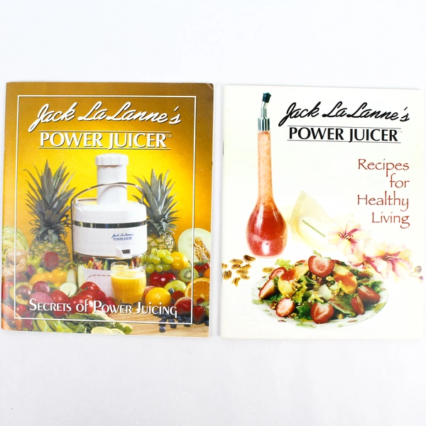 Set of 2 Jack LaLanne's Power Juicer Recipe Paperback Booklets