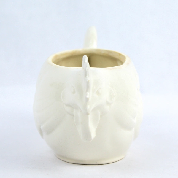 Vintage White Rooster Ceramic Sugar Bowl Made in Czechoslovakia