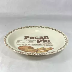 Mount Clemens Pottery Pecan Pie Recipe Dish 10.5 Inch 