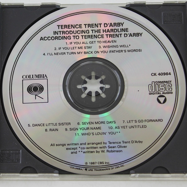 Terence Trent D'Arby The Hardline CD 1987 CBS Records Cracked Case