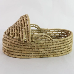 Woven Straw Manger Nativity Basket for Baby Jesus or Moses Christmas Decor