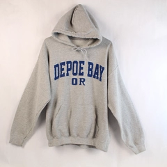 Men's XL Gray Hoodie Sweatshirt Depoe Bay OR Souvenir Pre-owned