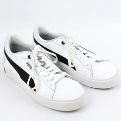 Puma Smash White and Black Platform Sneakers Women's US Size 8.5