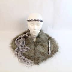 Lot of Vintage Glamour Costume Accessories Faux Fur Collar Scarf Headband