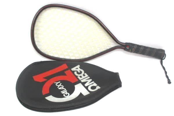 Vintage Omega 1 Galaxy Racquetball Racket & Zip Cover Red Black