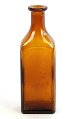 Vintage TCW No 3 Amber Apothecary Bottle Collectible No Lid 6.5" Tall
