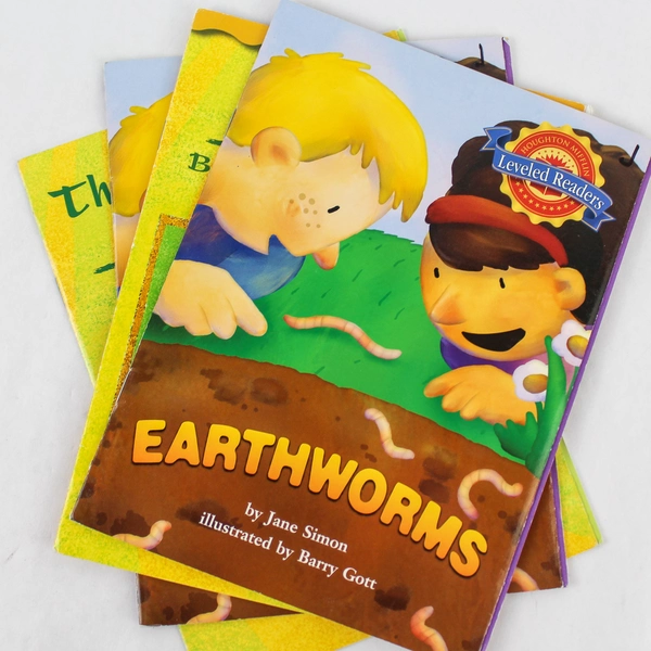 Lot of 4 Houghton Mifflin Earthworms & The Tiger's Promise Books- 2 of Each