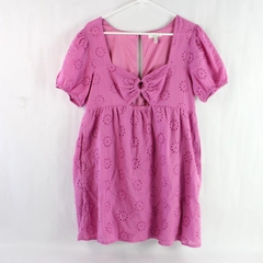 Speechless Short Pink Cotton Babydoll Dress With Pockets Women's Size XL