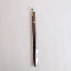 Vintage Dark Brown Wood Chopsticks with Yellow Stripe NIP 10" Long