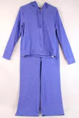 NYC Alliance Women's Activewear Hooded Jacket & Sweatpants Set M Periwinkle